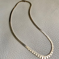 Vintage Danish 14k gold cleopatra link necklace 17 inch length