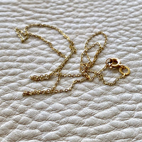 Vintage Finnish cable link gold chain necklace - 15inches of 14k gold
