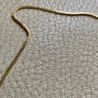 Vintage Italian box link gold chain necklace - 16inches of 18k gold