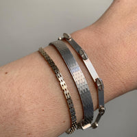 Slim 18k pale yellow brick link bracelet - Copenhagen