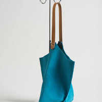 Wedge bag - Teal suede