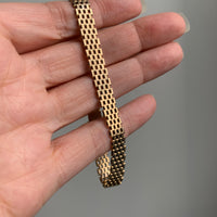 1959 Slinky brick link 18k solid gold bracelet