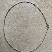 vintage 18k italian white gold curb link chain necklace 16inch