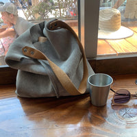 Wedge bag - Graphite gray suede
