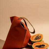 Wedge bag - Papaya orange leather