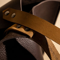 Wedge bag - Dark Chocolate bull hide
