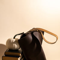 Wedge bag - Dark Chocolate bull hide