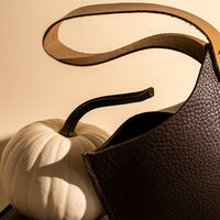 Wedge bag - Dark Chocolate bull hide