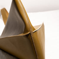 Wedge handbag - French goat leather in Antique Gold - Luxury edition *01