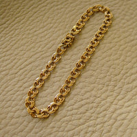 Delicate 18k double-link solid gold bracelet - Trelleborg, Sweden 1963