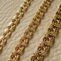 Delicate 18k double-link solid gold bracelet - Trelleborg, Sweden 1963