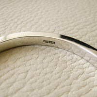 Heavy 46g Modernist Danish sterling silver bangle with gold tips