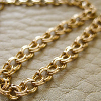 Dainty 18k double-link solid gold bracelet - Avesta, Sweden 1960