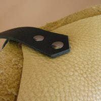 Wedge bag - Thick cream bull hide
