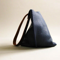 Wedge bag - Indigo blue bull hide