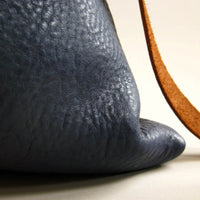 Wedge bag - Indigo blue bull hide