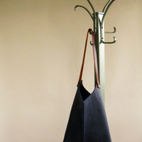 Wedge bag - Indigo blue bull hide