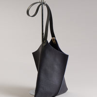 Wedge bag - Indigo blue bull hide