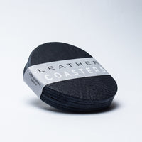 Leather Coasters - 6 coaster set