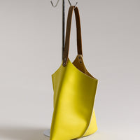 Wedge bag - Lemon yellow leather