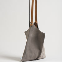 Wedge bag -  Graphite gray suede