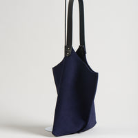 Wedge bag - Lapis blue suede