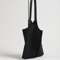 Wedge bag -  Black suede