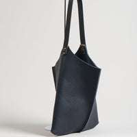 Wedge bag - Indigo blue bull hide