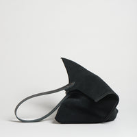 Wedge bag -  Black suede