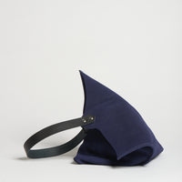 Wedge bag - Lapis blue suede