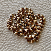 vintage danish 14k ruffle necklace 17.5 inches long