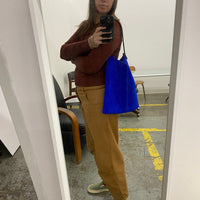 Wedge bag - Electric blue suede