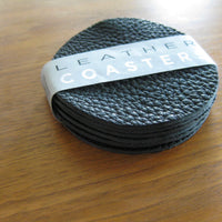 Leather Coasters - 6 coaster set