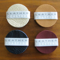 Leather Coasters - 6 coaster set