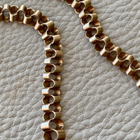 vintage danish 14k ruffle necklace 17.5 inches long
