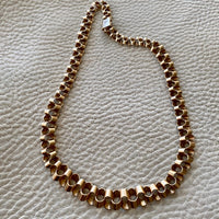 vintage danish 14k ruffle necklace 17.5 inches long