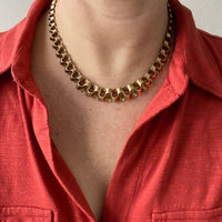 vintage danish 14k ruffle necklace 17.5 inches long