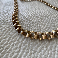 vintage danish 14k ruffle necklace 17.5 inches long