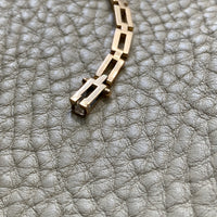 Chic square link 18k solid gold bracelet - Mid century