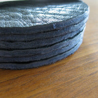 Leather Coasters - 6 coaster set