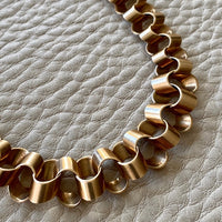 vintage danish 14k ruffle necklace 17.5 inches long
