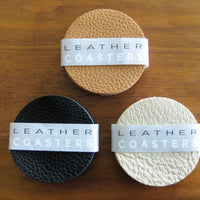 Leather Coasters - 6 coaster set