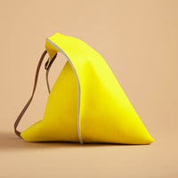 Wedge bag - Lemon yellow leather