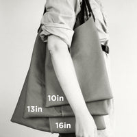 Wedge bag - Thick cream bull hide