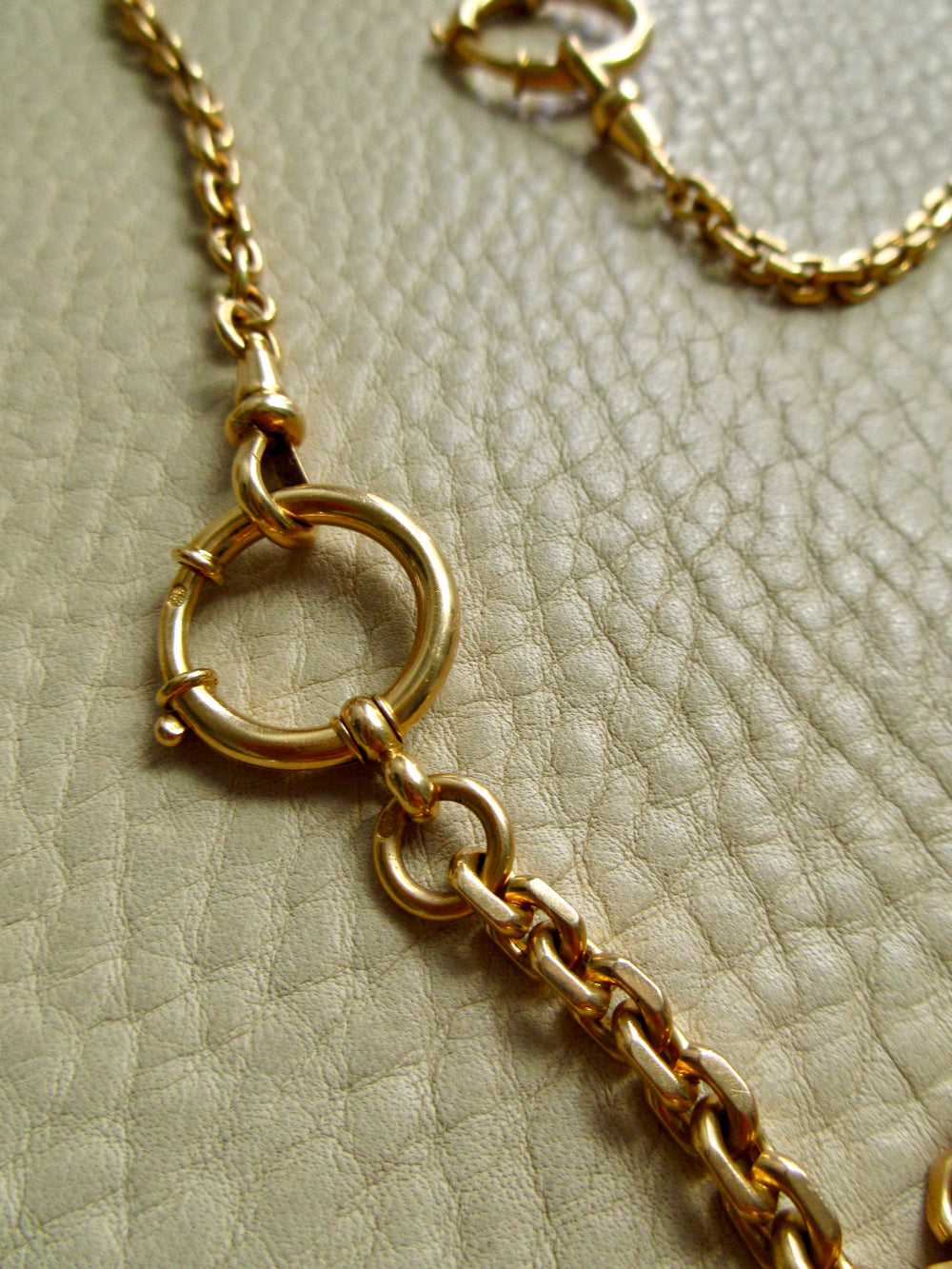 Vintage Swedish 18k Gold Biker Link Watch Chain Necklace – 20.9 Inch Length