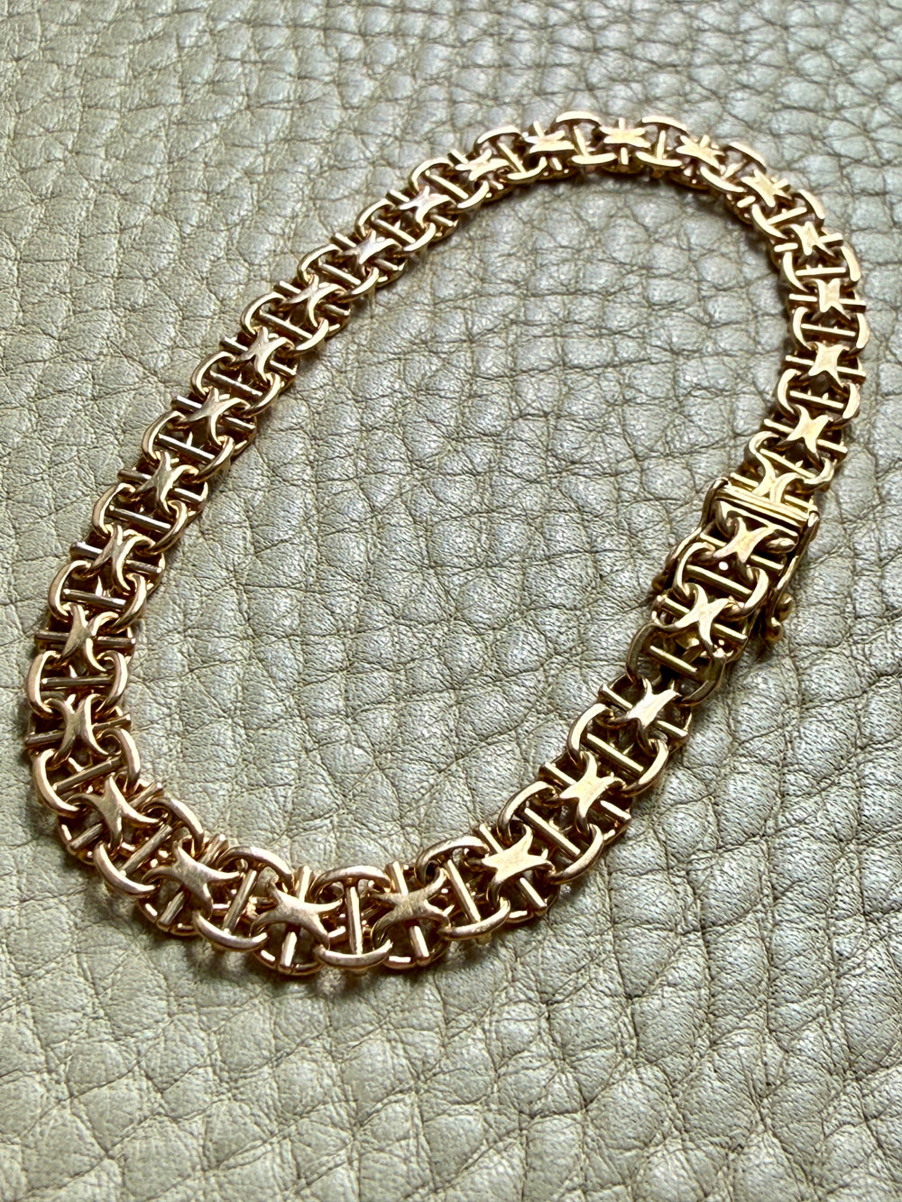 1964 Star link with bars - Bracelet in 18k gold - 7.5 inch length