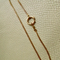 Vintage 18k Gold Curb Link Watch Chain Necklace with oversized Bolt Clasp – 16.75" Length