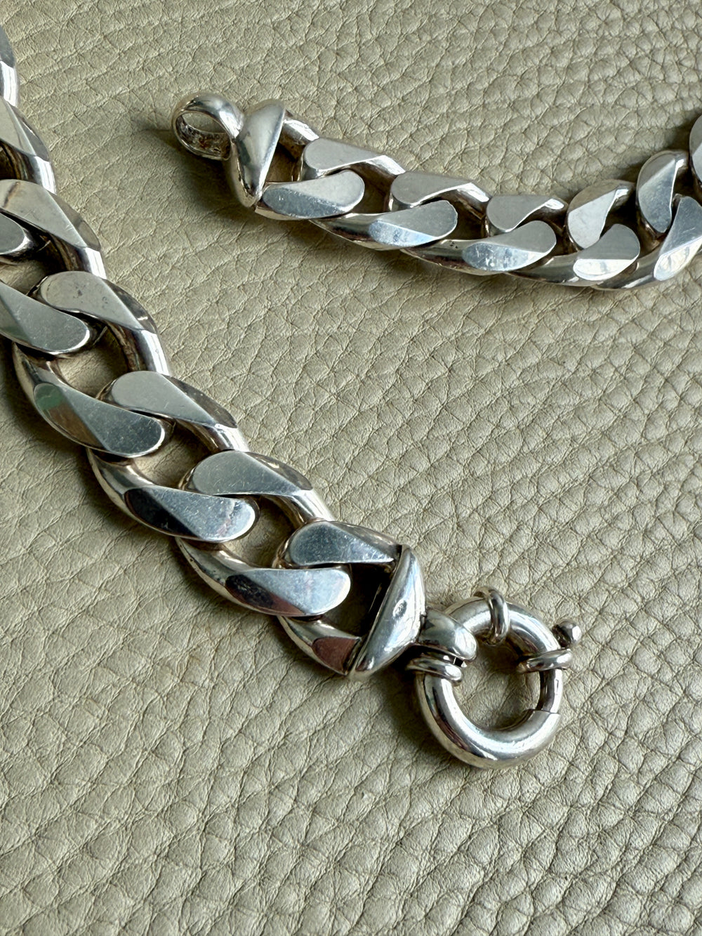 CHUNKY!! Sterling Silver Curb Chain Necklace - 20 inch length