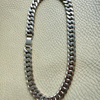158 gram Vintage Colombian Solid Silver Curb Link Chain Necklace – 18 Inch Length