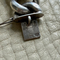 Vintage Swedish Puffy Curb Link Bracelet 830 Silver – 7.5 inch interior circumference